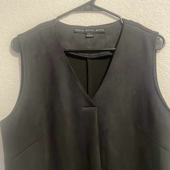 Hyfve size Large faux suede like black dress - Picture 7 of 8